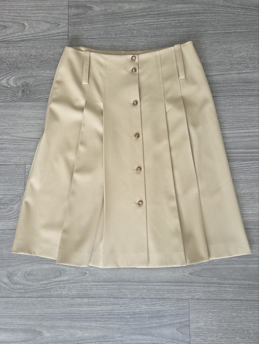 MICHAEL KORS Pleated Midi Skirt - Khaki